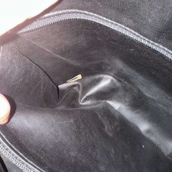 Chanel Vintage Black Chevron Lambskin Medallion Duffel Tote Bag Authentic CoA - Picture 15 of 16